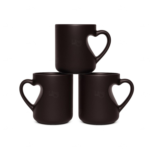 Caneca Mágica 325ml com Alça Coração Personalizada 