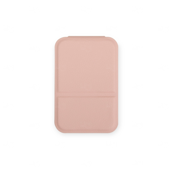 Espelho de Bolso em Couro Sintético Personalizado - 7 x 10,5 cm 