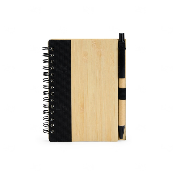 Caderno Ecológico com Caneta Personalizado - 10,5 x 13,5cm 
