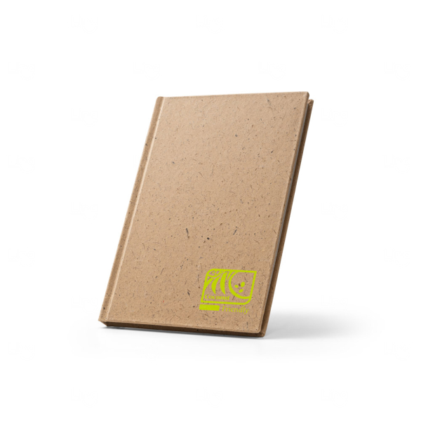 Caderno Ecológico A5 de capa dura em Casca de Coco Personalizado 