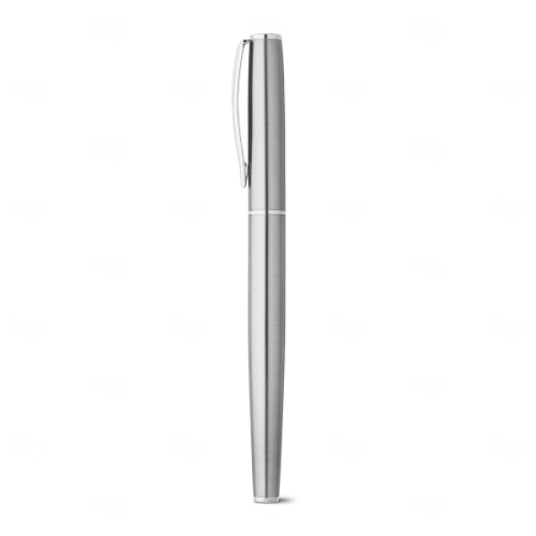 Kit com Caneta Esferográfica Aço Inox Personalizada - 2 Peças 