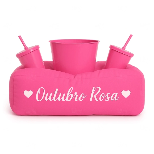 Almofada para Pipoca com Copos e Balde Personalizada 