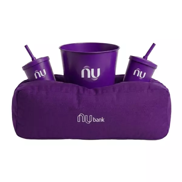 Almofada para Pipoca com Copos e Balde Personalizada 