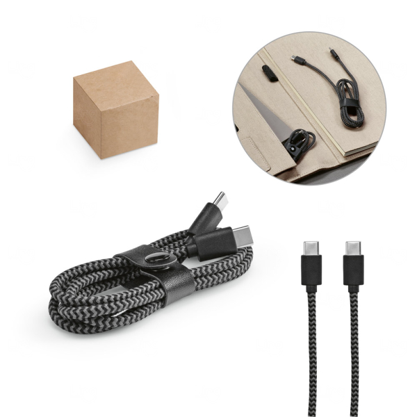Cabo USB-C feito em PET 100% reciclado Personalizado