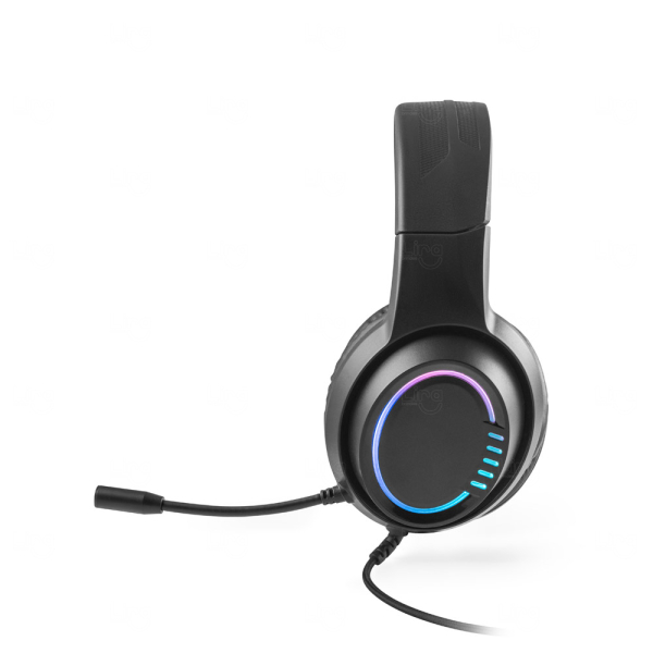 Headset Gamer com Microfone e Luz RGB Personalizado 