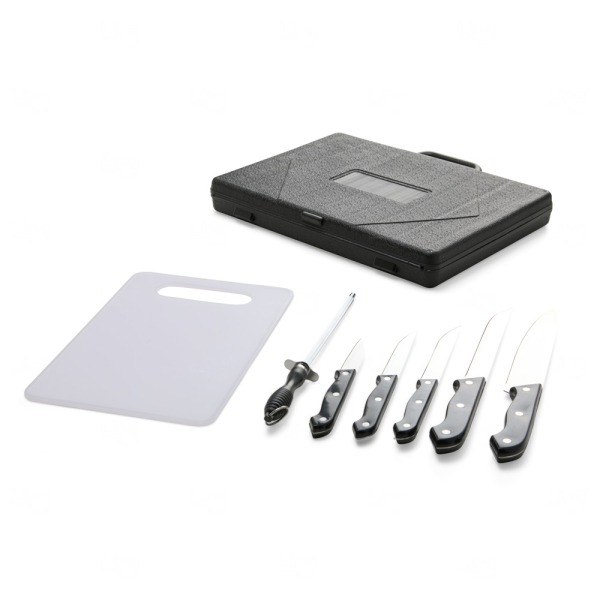 Kit Churrasco Personalizado - 7 Pçs Preto