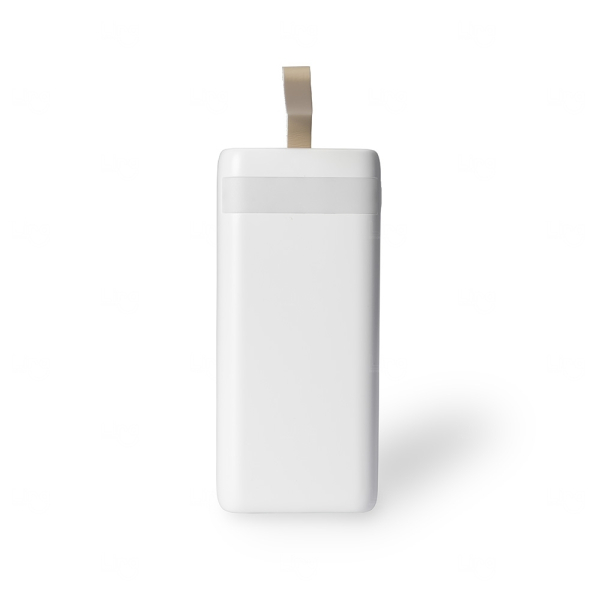 Carregador Portátil Power Bank Personalizado - 20.000mAh Branco