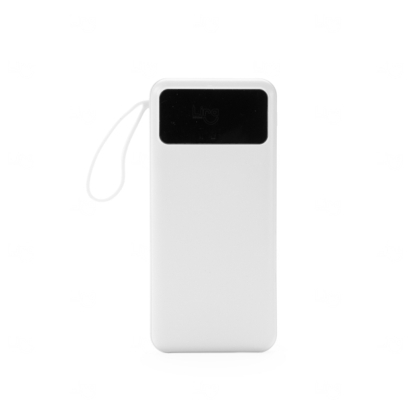 Power Bank Multissaídas Personalizado - 10.000mAh Branco