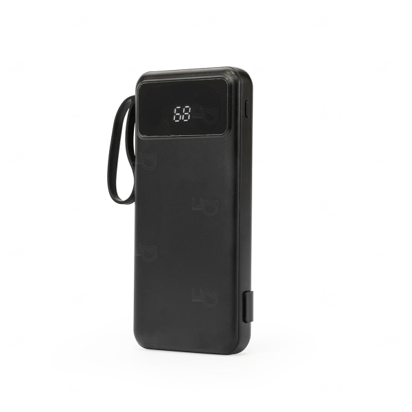 Power Bank Multissaídas Personalizado - 10.000mAh Preto