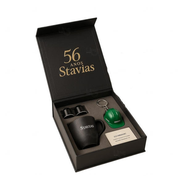 Kit Xícara, Chaveiro Capacete e Cápsulas de Café Personalizado