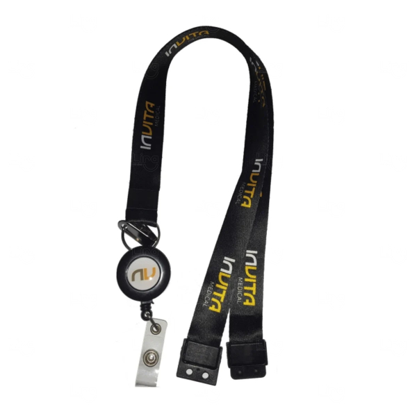 Cordão com Roller Clip Resinado e Trava Personalizado - 85 x 2 cm 