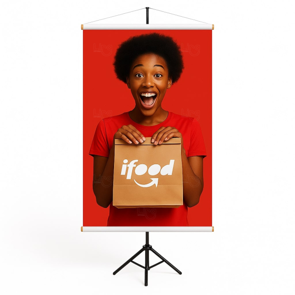 Banner em Tecido com Tripé Personalizado