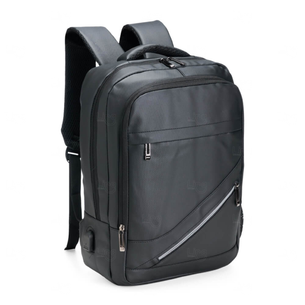 Mochila Executiva 18L em Couro Sintético Personalizada