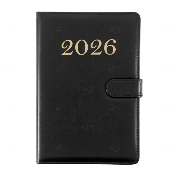 Agenda Semanal 2026 com Fecho Magnético Personalizada - 21x15cm 