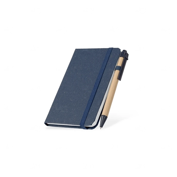 Moleskine em Fibra de Trigo com Caneta Personalizada - 14x9,3cm 