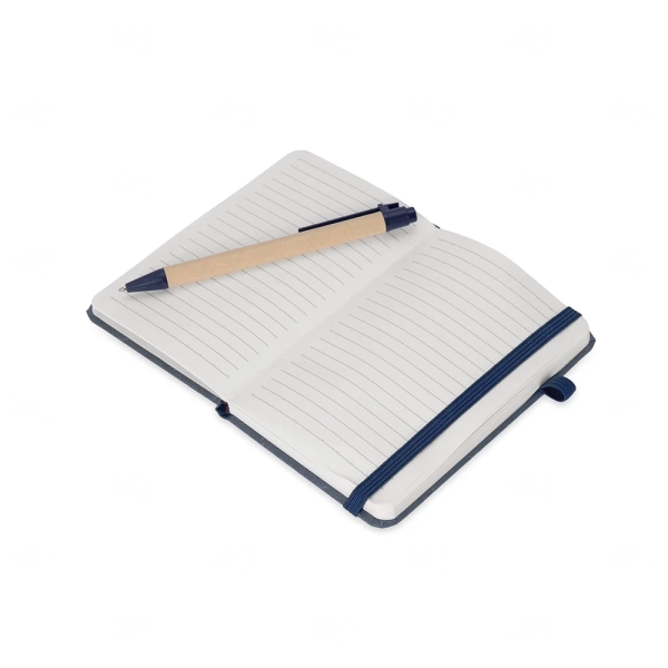 Moleskine em Fibra de Trigo com Caneta Personalizada - 14x9,3cm 
