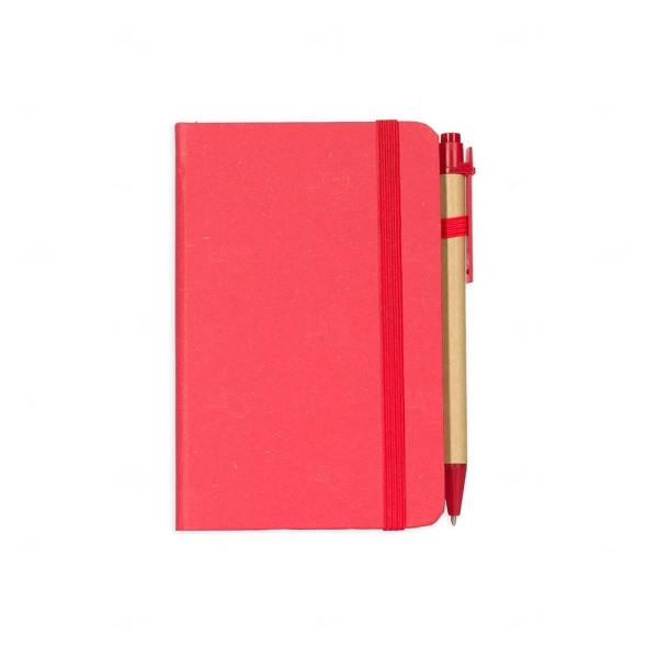 Moleskine em Fibra de Trigo com Caneta Personalizada - 14x9,3cm 