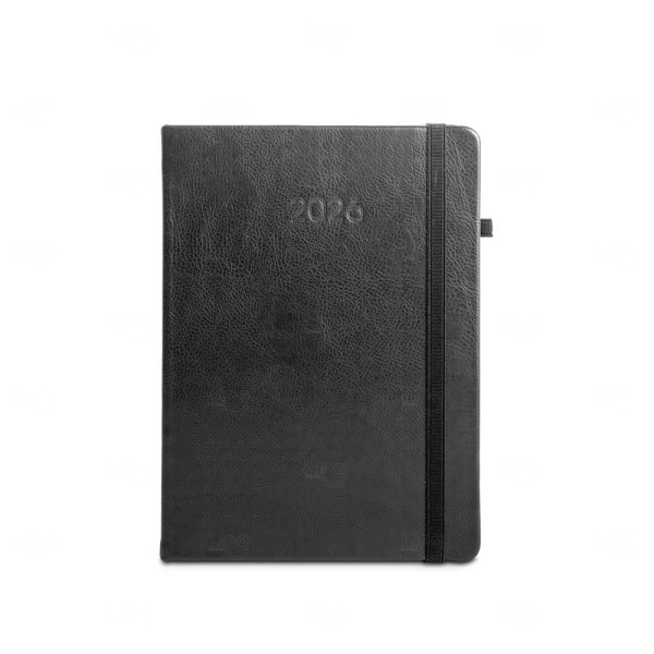 Agenda Semanal 2026 em PU Personalizada - 24,5x17,5cm 