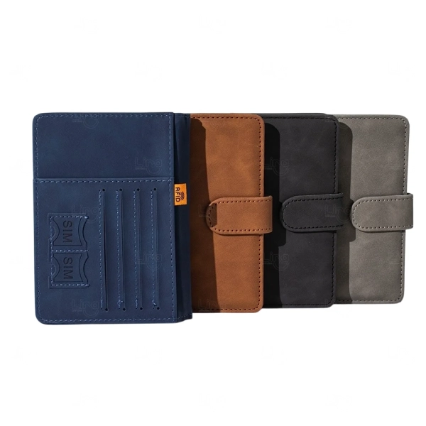 Porta-passaporte Couro Sintético e Fecho Imantado Personalizado 