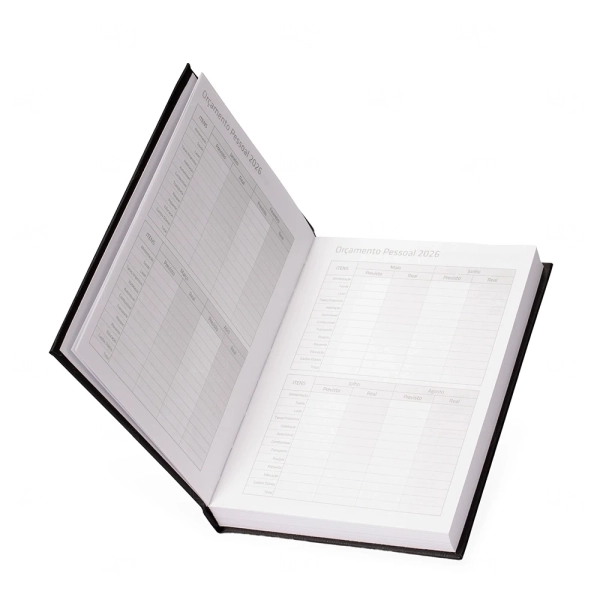 Agenda 2026 Capa Dura em Cromato Personalizada 