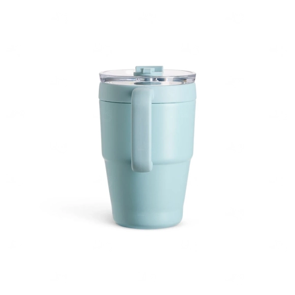 Caneca Térmica 600ml com Canudo Inox Personalizada 