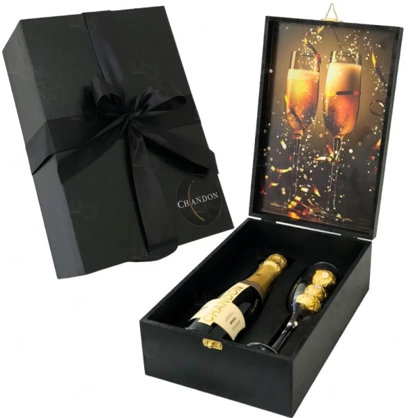 Kit Espumante com Taça Personalizado