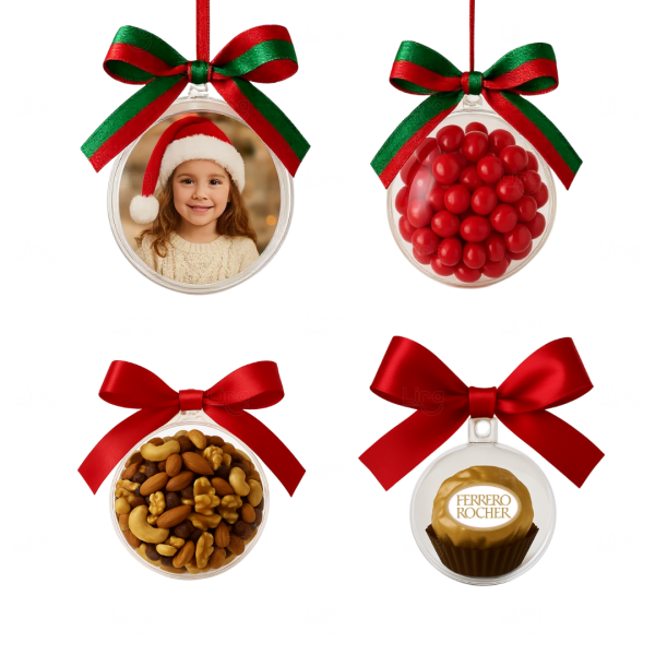 Bola de Natal Acrílico 6cm Personalizada
