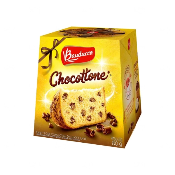 Mini Chocotone 80g em Sacola de Algodão Personalizada 