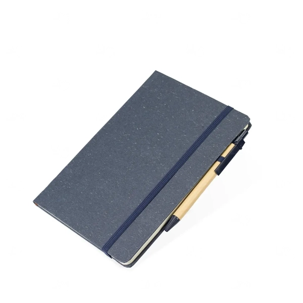 Moleskine Fibra de Arroz com Caneta Personalizada - 21x15,5 cm 