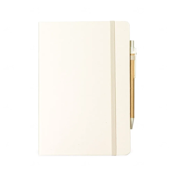 Moleskine Fibra de Arroz com Caneta Personalizada - 21x15,5 cm 