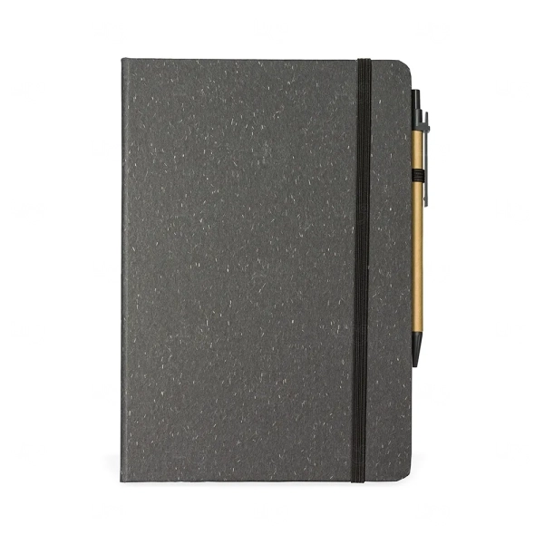 Moleskine Fibra de Arroz com Caneta Personalizada - 21x15,5 cm 