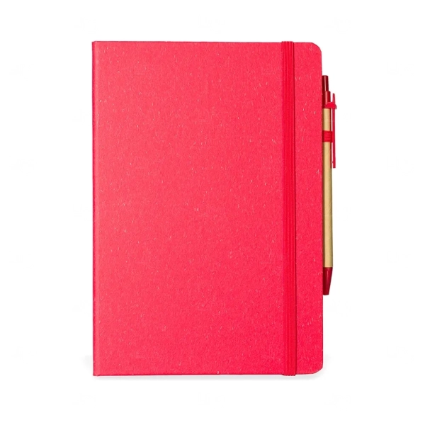 Moleskine Fibra de Arroz com Caneta Personalizada - 21x15,5 cm 