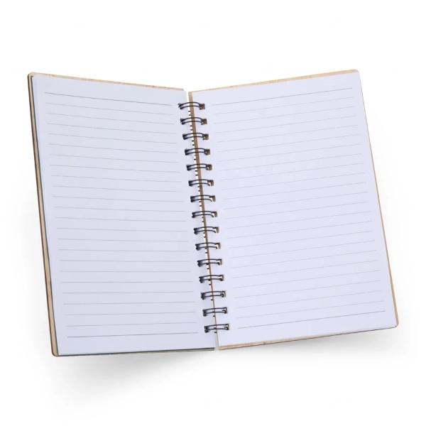 Caderno em Bambu Capa Vazada Personalizado - 21x14,6 cm 