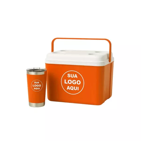 Kit Água de Coco Personalizado - Caixa 12L e Copo Térmico 500ml 