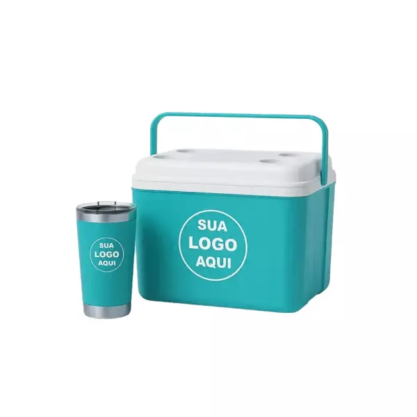 Kit Água de Coco Personalizado - Caixa 12L e Copo Térmico 500ml 