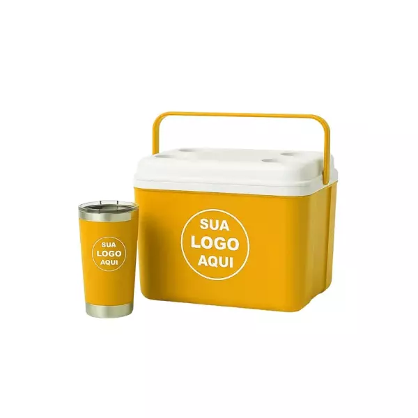 Kit Água de Coco Personalizado - Caixa 12L e Copo Térmico 500ml 