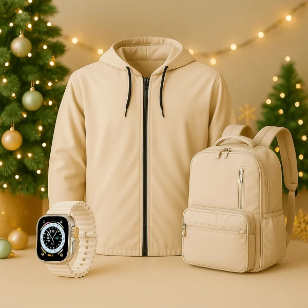 Kit Online Personalizado - Jaqueta, Smartwatch e Mochila 