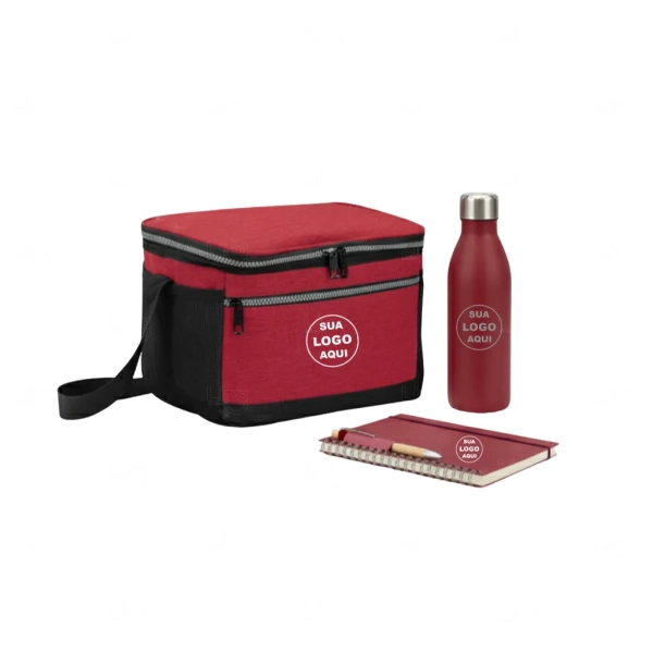 Kit Onboarding Personalizado - Bolsa Térmica, Garrafa e Caderno