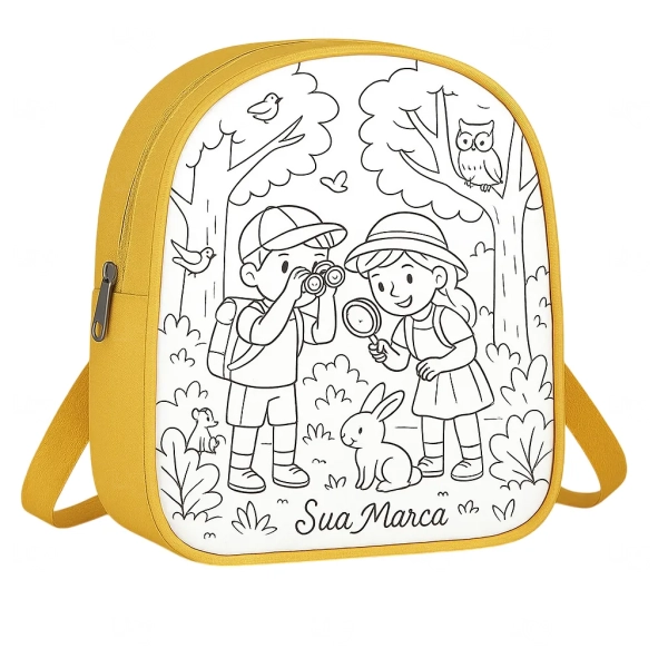Mochila Infantil Colorir Personalizada