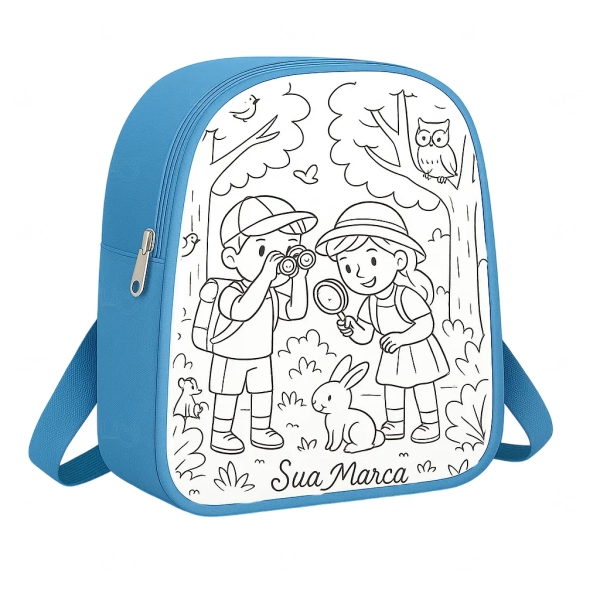 Mochila Infantil Colorir Personalizada 