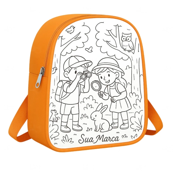 Mochila Infantil Colorir Personalizada 