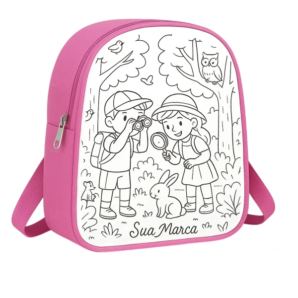 Mochila Infantil Colorir Personalizada 