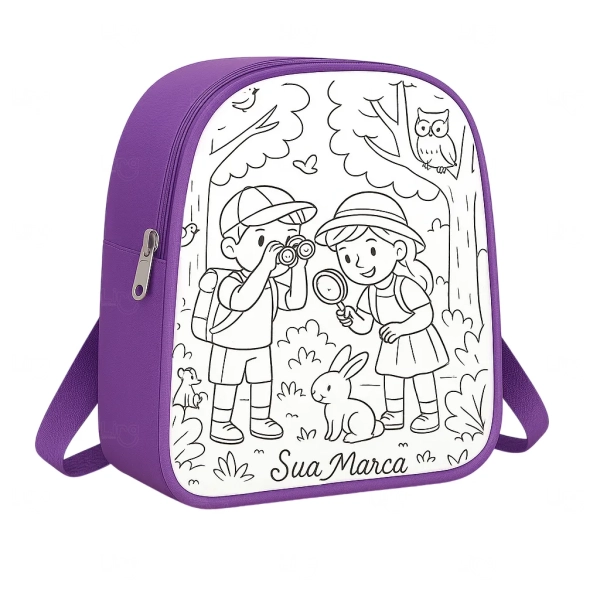 Mochila Infantil Colorir Personalizada 