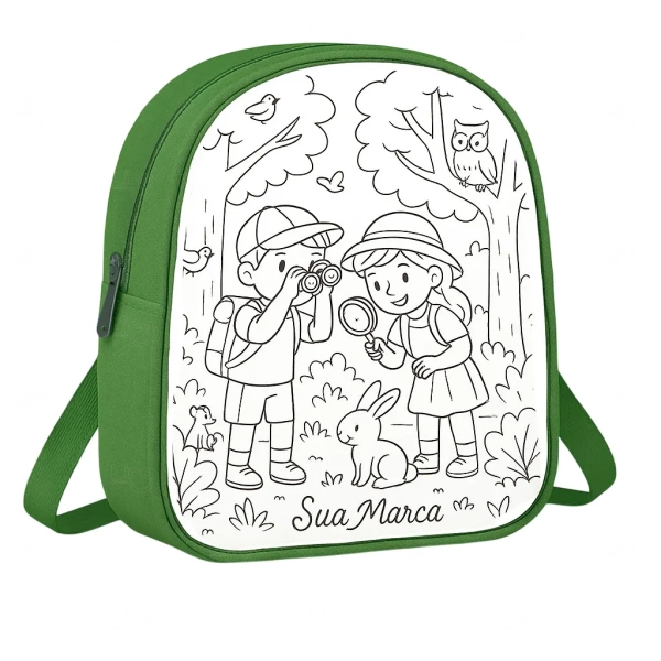 Mochila Infantil Colorir Personalizada 