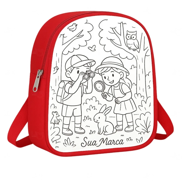 Mochila Infantil Colorir Personalizada 
