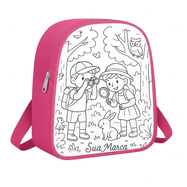 Mochila Infantil Colorir Personalizada 
