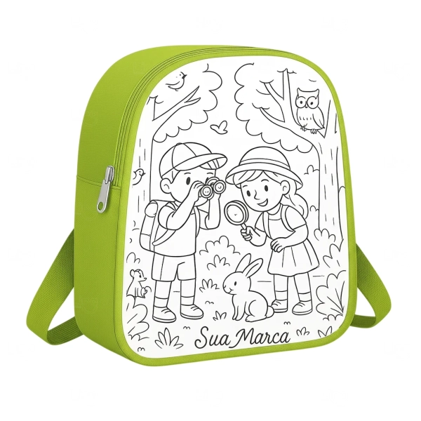 Mochila Infantil Colorir Personalizada 