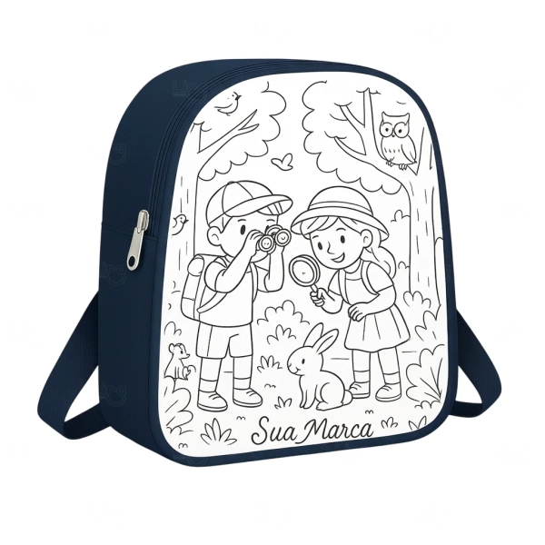 Mochila Infantil Colorir Personalizada 
