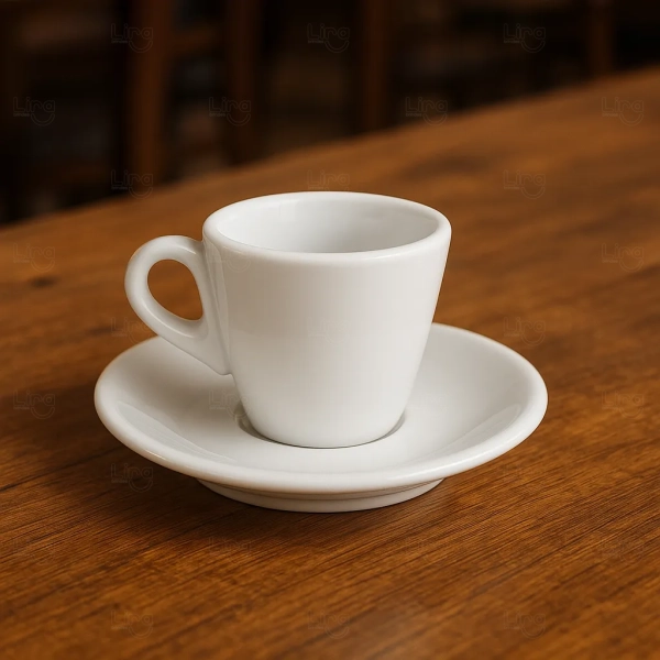 Xícara de Cerâmica com Pires 70ml Personalizada 