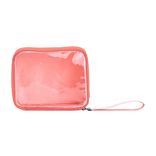 Nécessaire em Nylon com Visor Personalizada - 15,5 x 19,5 cm 